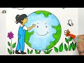 How to draw world environment day poster | World environment Day Special drawing ideas for beginners