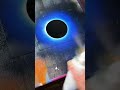 Blue solar eclipse painting