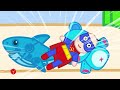 Lycan and Friends Turn Into Square, Triangle and Circle Shape 🐺 Funny Stories for Kids @LYCANArabic