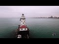 One Hour Relaxation - Aerial Chicago - 4K Drone Footage - Relaxation Piano