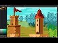 PIXEL ART TIMELAPSE : Castle in a field