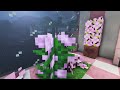 ⛏️ Minecraft Tutorial :: 🌸 Cherry Blossom Underwater Base - [마인크래프트 벚꽃 수중 집짓기 건축강좌]