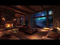 Northern Lights: Lakefront Bliss in a Cozy Woodland Living Room with Fireplace - Evening Harmony