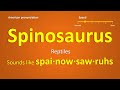 How to pronounce Spinosaurus | How to say Spinosaurus  | American pronunciation