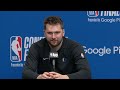 Luka Doncic gives Kyrie Irving his flowers 💐 'He's BORN for this!' [PRESS CONFERENCE] | NBA on ESPN