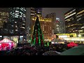 【4K】Downtown Vancouver Walk in Christmas， Christmas Tree Lighting 2023,  Canada Binaural City Sounds