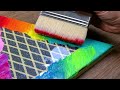 How to Paint Abstract Gradient Rainbow｜Satisfying Acrylic Painting
