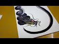 日光の一筆龍/Incredible Skill! One Stroke Dragon Painting / How to Draw: The Whole Process