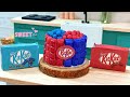 Amazing KITKAT Cake Dessert | Satisfying Miniature KitKat Blue and Red Chocolate Cake Decorating🍫