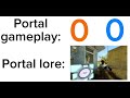 Portal Gameplay vs Portal Lore