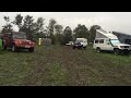 Buschtaxi Treffen 2014 - muddy wet grass entrance