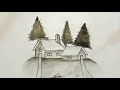 How to Draw Winter Season Scenery | Easy Winter Drawing Step by Step |