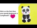 How to make a panda bookmark? / step by step!
