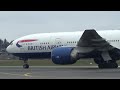 First British Airways Boeing 777 Landing and Takeoff at Portland Airport (PDX)