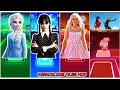 Elsa Frozen 🆚️ Wednesday Addams 🆚️ Barbie 🆚️ Miraculous Ladybug 🎶 Tiles Hop Edm Rush