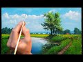 👍 Acrylic Painting - Spring Landscape / Easy Art / Drawing Lessons / Satisfying Relaxing / Акрил