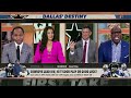 Stephen A. gifted Molly Qerim a pair of shoes for losing his bet 👠 | First Take