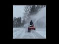 Ariens 36” Pro Snowblower crushing a foot of snow.