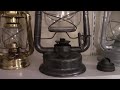 Removing the burner from a vintage Canadian GSW Beacon kerosene lantern.