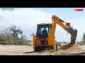 JCB 3DX backhoe loader working for a new full erection