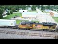 FAST FREIGHT TRAINS ON THE UNION PACIFIC CLINTON SUB! UNLOADING A RAIL EXCAVATOR AND DRONE VIEWS!