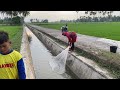 GILA!! SATU JAM MENJALA DI SELOKAN SAWAH BANJIR IKAN NILA