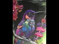 Rainbow humming bird oil painting by zero the painter