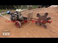 Tự chế máy đào rãnh đơn giản từ động cơ xe máy cũ@CreativeDIY