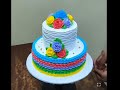 rainbow colour cake design stump cake design new design