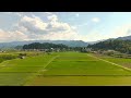 2024年【里山の風景】苗の緑が輝いています❗😉空から緑の絨毯を鑑賞します🌞