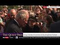 King Charles III greets public outside Buckingham Palace