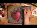 How to PAINT a HEART with TISSUE PAPER TEXTURE