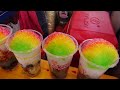 It's Summer Time, so Rainbow Shaved Ice Dessert is always The Best! Cambodian Street Food