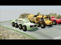 Big & Small BTR: Chick Hicks vs Miss Fritter vs Lightning Mcqueen vs DOWN OF DEATH in BeamNG.Drive