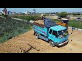 New Project!! Update 50% Landfilling up by Bulldozer D31P & 5ton dump truck Unloading Epic 02