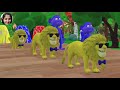 Long Slide Game With Elephant Gorilla Buffalo Hippopotamus Tiger - 3d Animal Game - Funny 3d Animals