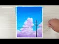 Beautiful Cloudy Sky Drawing with Oil Pastel / Drawing for Beginners