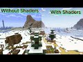 With And Without Shaders In MINECRAFT