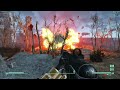 Deathclaw fights a Molerat a Synth Intervenes and a Vertibird Crashes