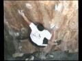 Obe Carrion climbing Flying Marcel (V11, Hueco Tanks)