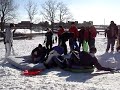 Sled Train off Ramp - What Boilermakers do on a snow day