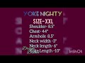 Nighty Measurement Chart.. Yoke Nighty