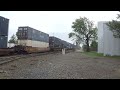 (CSX Indy Subdivision Railfanning) EB Hotshot Intermodal At Muncie, Indiana W/UP Duo!