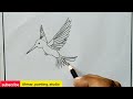 How to draw humming bird. easy drawing tutorial. #drawing #art #sketch #diy #drawinglesson