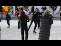 Ice Skating at Nathan Phillips Square, Toronto Canada 4k