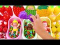 Satisfied video | How to make rainbow lollipops and 7 rainbow squares - Mina Slime ASMR