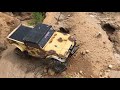 Trx-4 and Scx10 Dingo playing in the washouts pt2