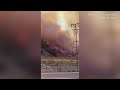 Videos show Post Fire burning in Southern California fueled by gusty winds