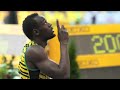 Usain Bolt acceleration and starts - competition warm up