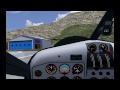 Flightgear - Landing at Alpe d'Huez - de Havilland DHC2